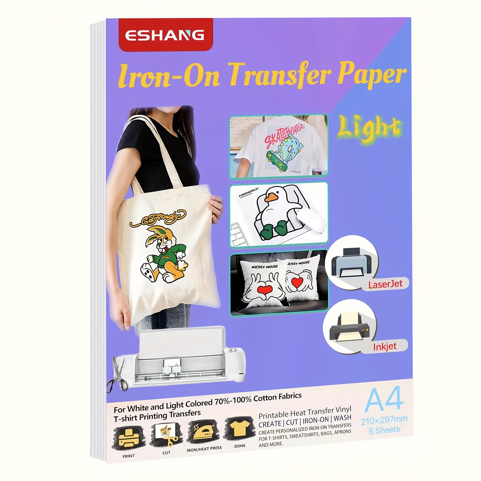 Commercial Fabric Printing Machine - A4 사이즈 열전사 용지 라이트 패브릭용