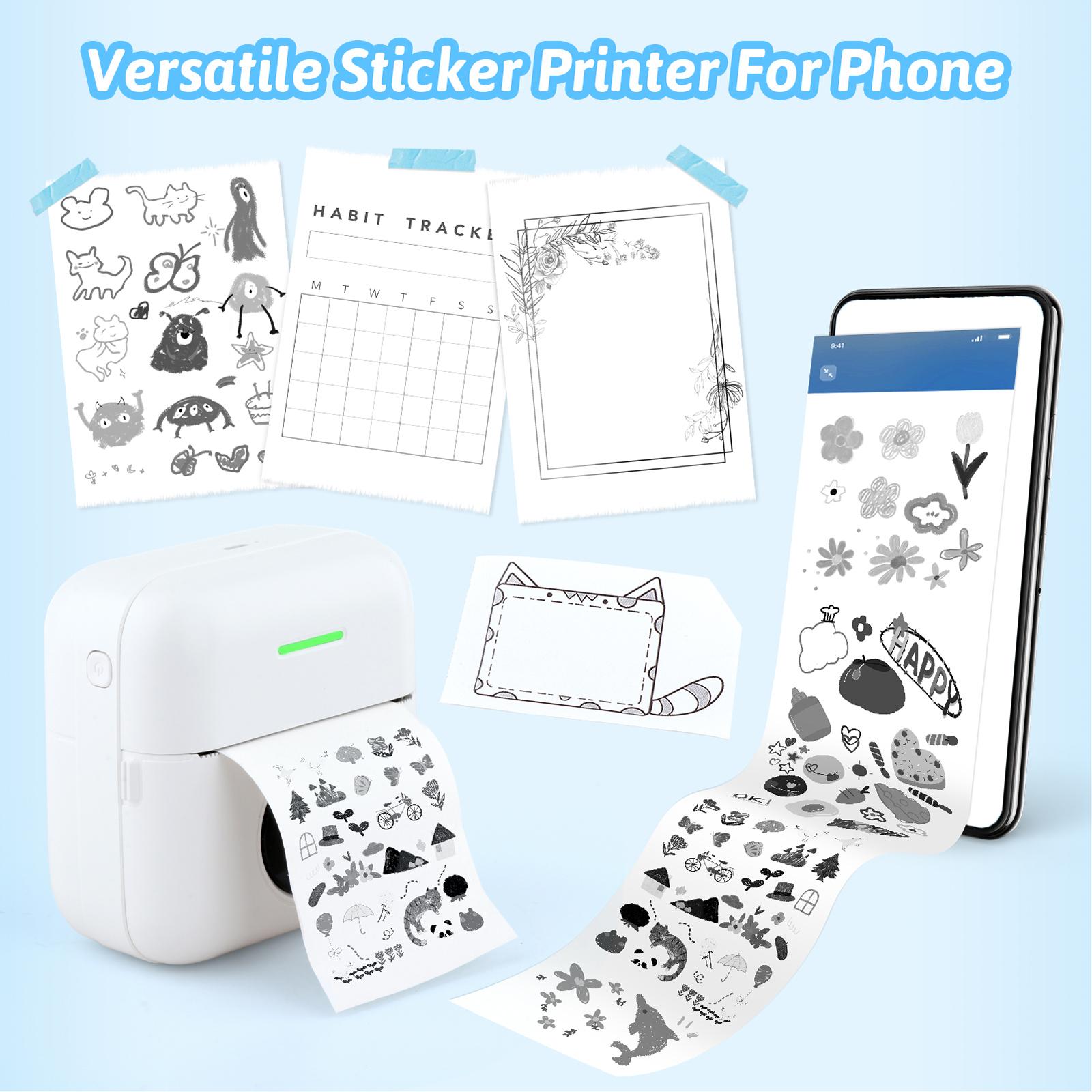 휴대용 열전사 프린터, 열전사 용지 10롤 포함, 미니 - Printer Paper 리뷰 및 가격