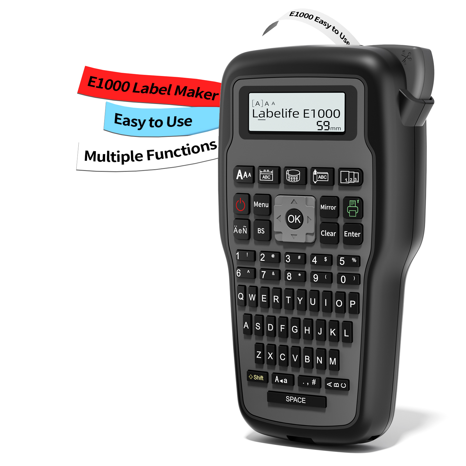 E1000 Pro 산업용 라벨 프린터 (테이프 포함)  - Label Maker 리뷰 및 가격