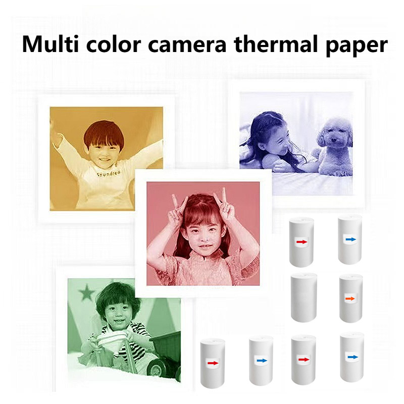 5 롤 열 접착 스티커 사진 용지 프린터 용품 컬러 및 - Photo Printer 리뷰 및 가격