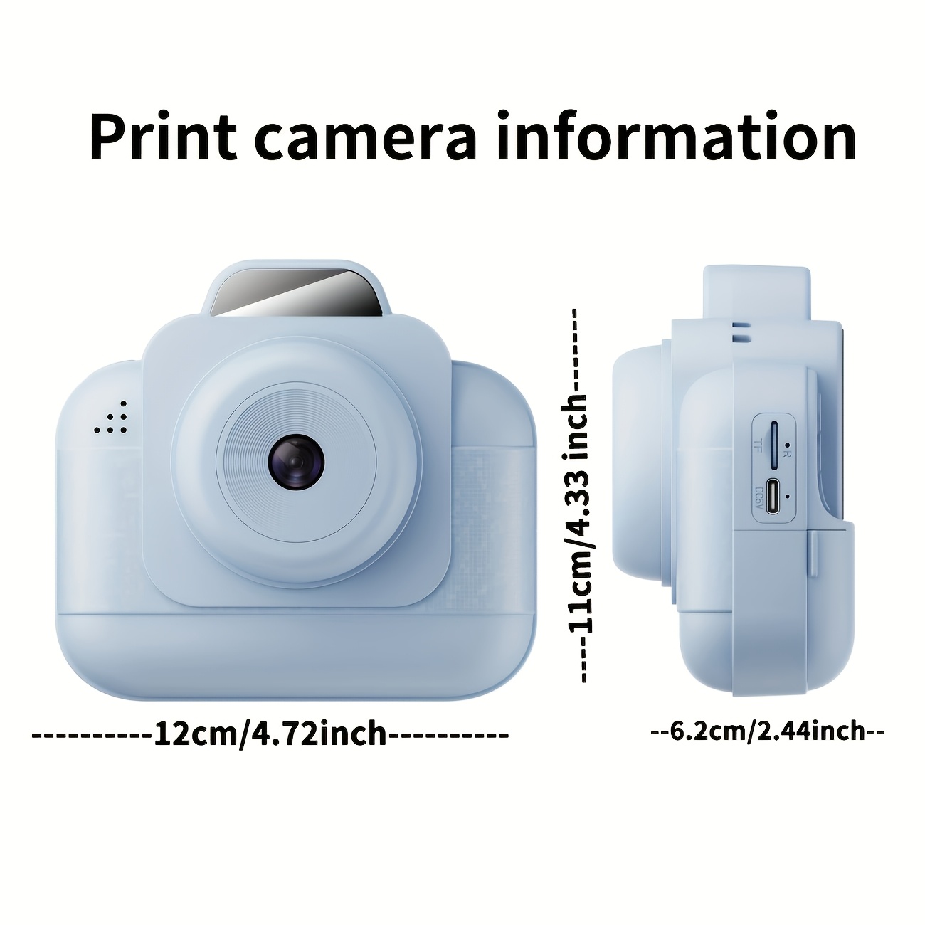 휴대용 포토 프린터(블루) 충전식 배터리와 4롤의 감열 - Photo Printer 리뷰 및 가격