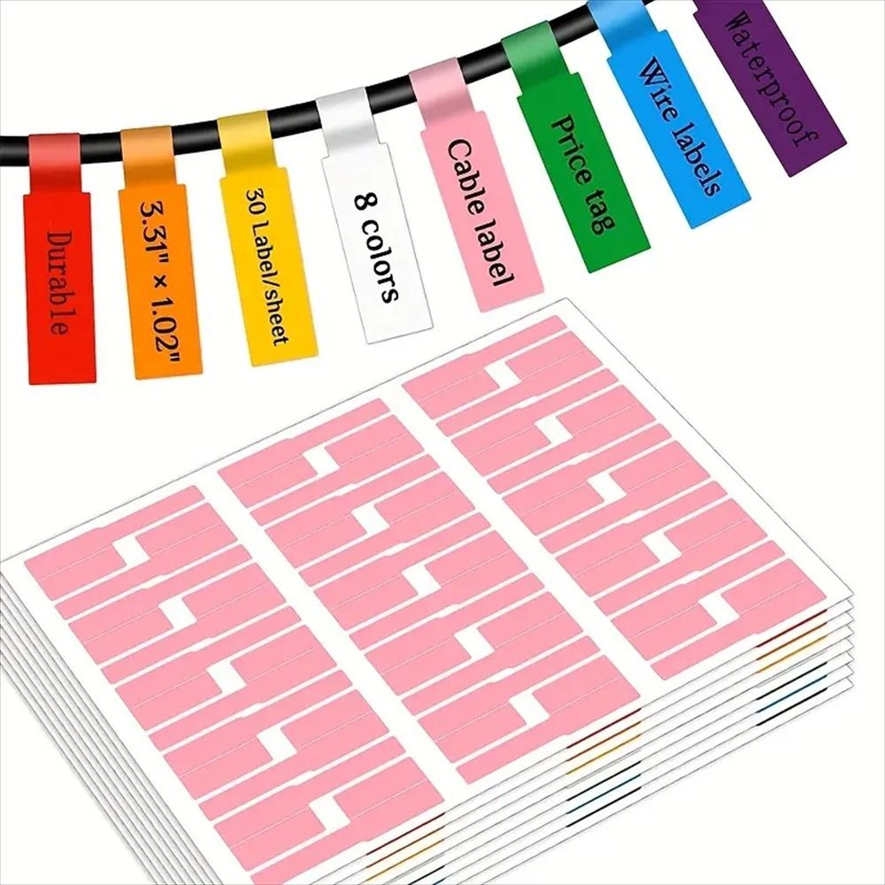방수 케이블 라벨 태그는 자체 접착식 코드 라벨에 쓸  - Label Maker 리뷰 및 가격